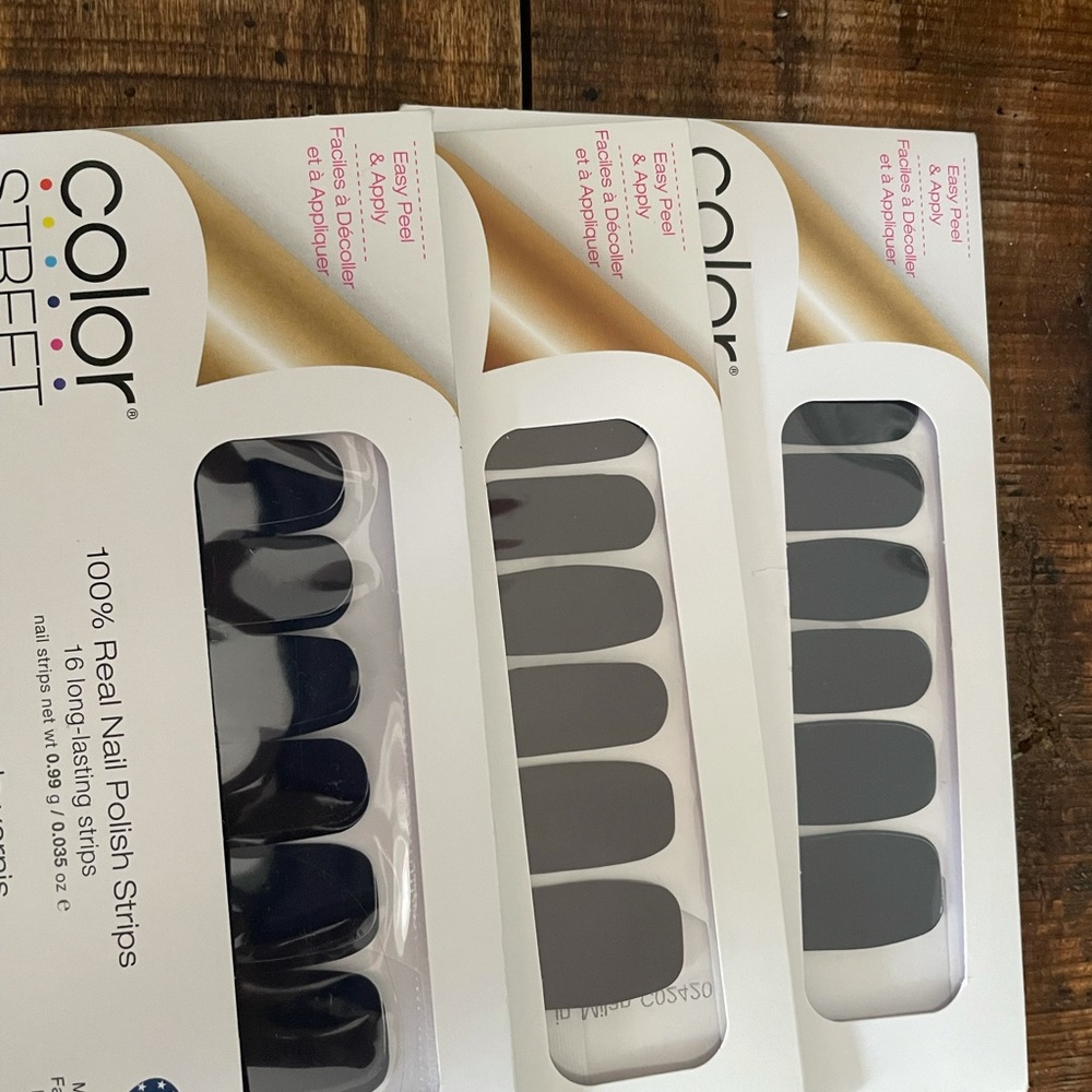 Colorstreet- lot of 3 dark solids. Retired US Navy